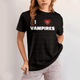 Camiseta Algodão Unissex T shirt Olivia Rodrigo I Love Vampires