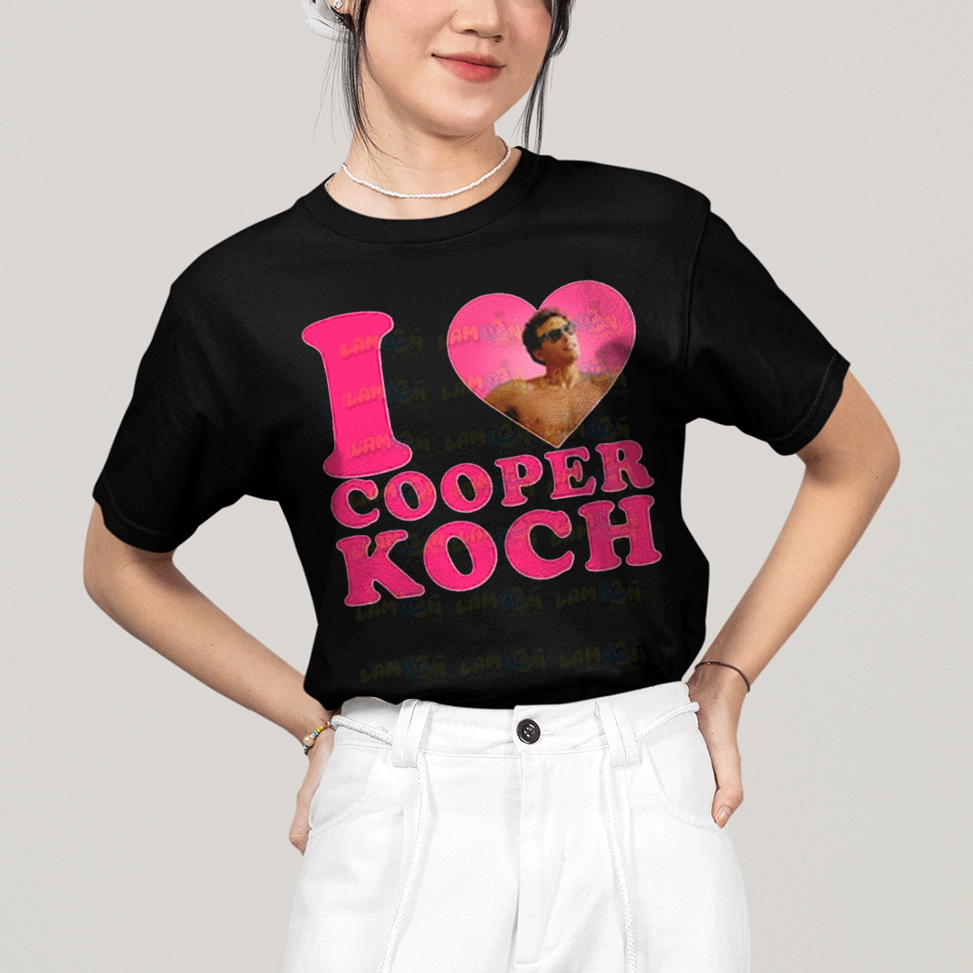 Camiseta Algodão Unissex T shirt- I Love Cooper Koch-