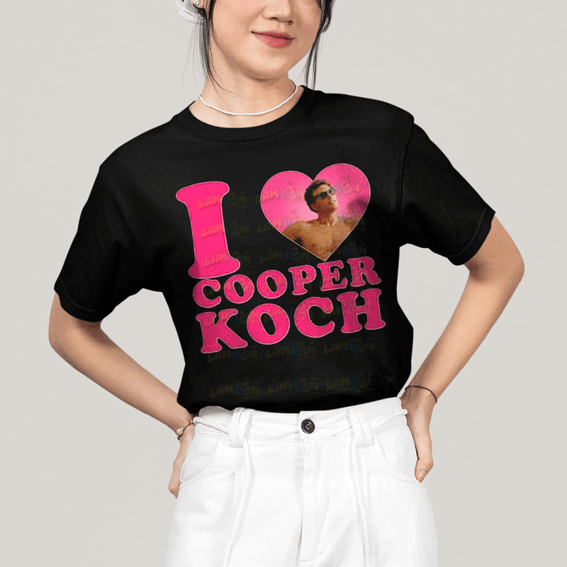 Camiseta Algodão Unissex T shirt- I Love Cooper Koch-