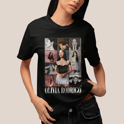 Camiseta Algodão Unissex T shirt Olivia Rodrigo Cantora The Eras Tour