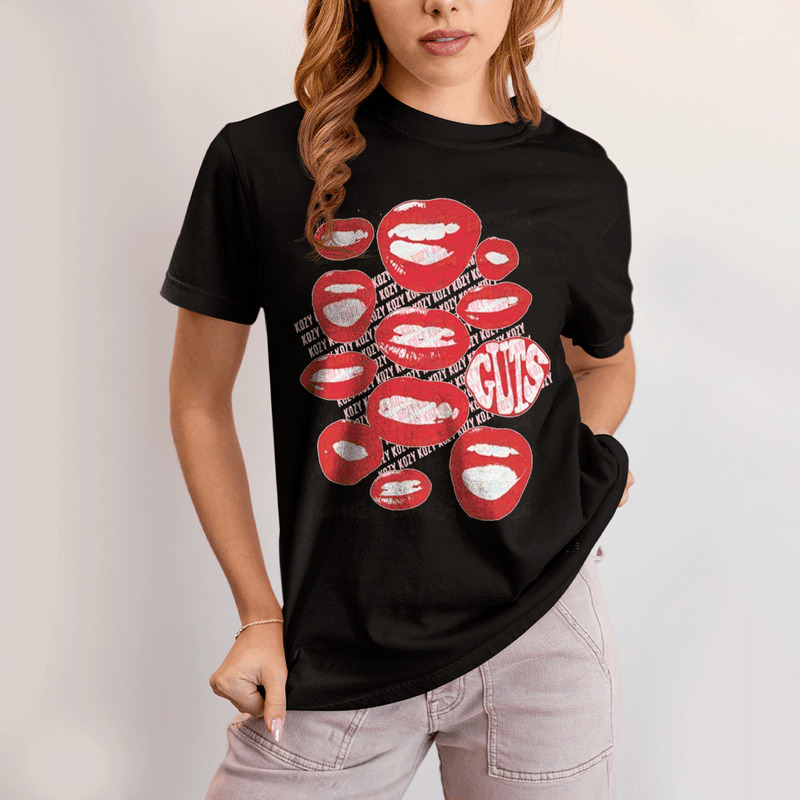 Camiseta Algodão Unissex T shirt Olivia Rodrigo Bocas Guts