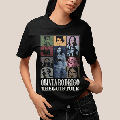 Camiseta Algodão Unissex T shirt Olivia Rodrigo The Guts Tour