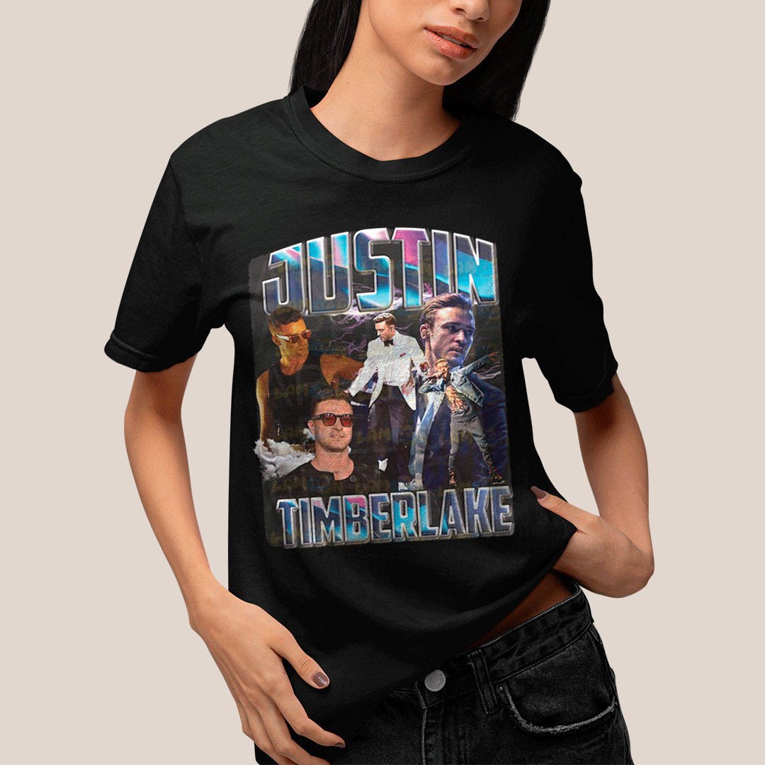 Camiseta Algodão Unissex T shirt- Justin Timberlake Ator e Cantor