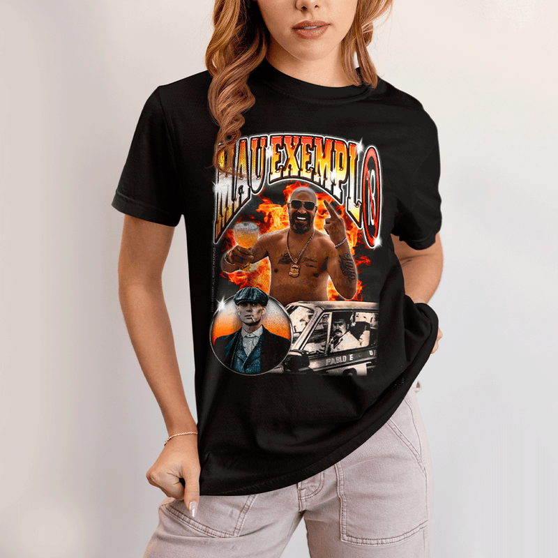 Camiseta Algodão Unissex T shirt-  Mal Exemplo Adriano Imperador Thomas Shelby Pablo Escobar