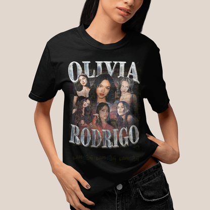 Camiseta Algodão Unissex T shirt Olivia Rodrigo Prateado