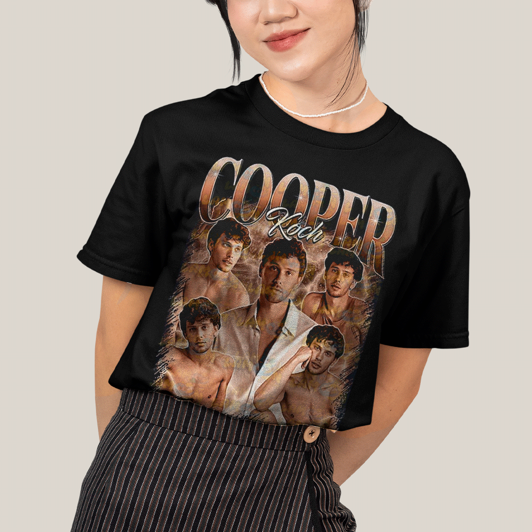 Camiseta Algodão Unissex T shirt- Cooper Koch Ator Marrom-