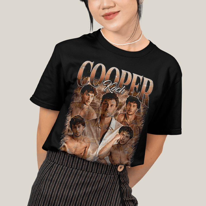 Camiseta Algodão Unissex T shirt- Cooper Koch Ator Marrom-