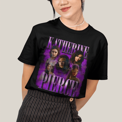 Camiseta Algodão Unissex T shirt- Katherine Pierce Roxo