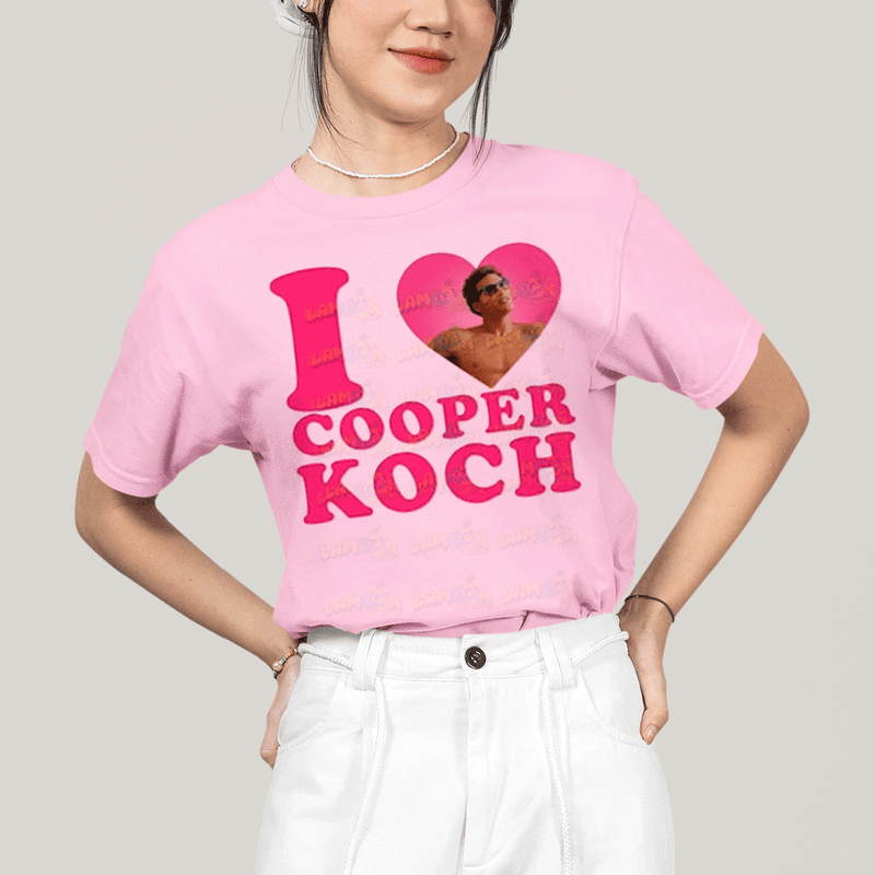 Camiseta Algodão Unissex T shirt- I Love Cooper Koch-
