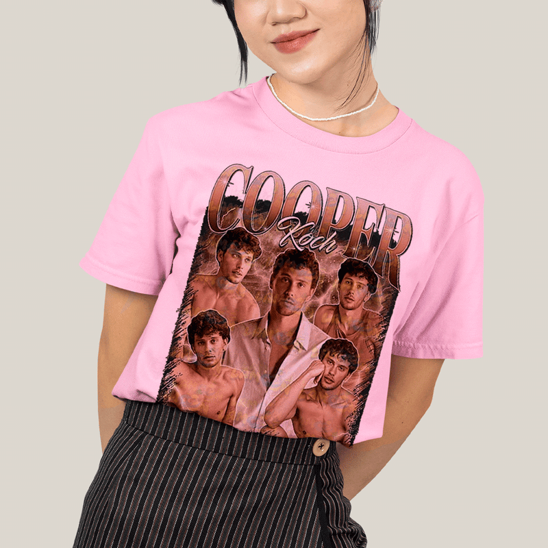 Camiseta Algodão Unissex T shirt- Cooper Koch Ator Marrom-