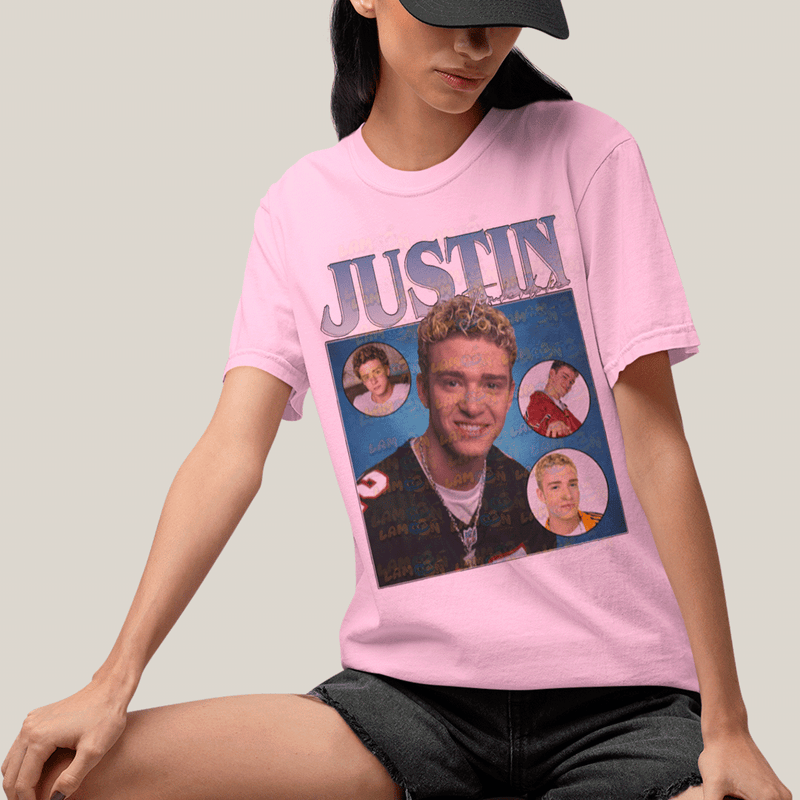 Camiseta Algodão Unissex T shirt- Camiseta Graphic Tee Tshirt Justin Timberlake Anos 2000
