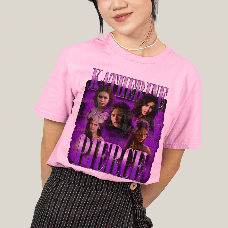 Camiseta Algodão Unissex T shirt- Katherine Pierce Roxo