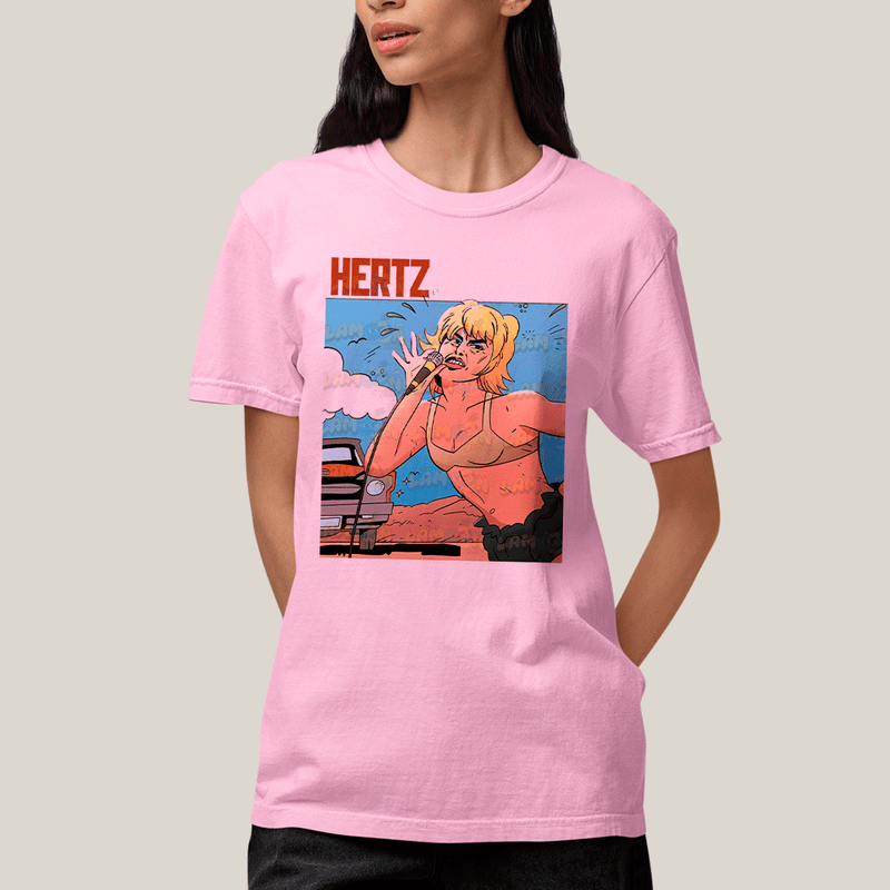 Camiseta Algodão Unissex T shirt- Amyl And The Sniffers Hertz Girl