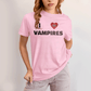 Camiseta Algodão Unissex T shirt Olivia Rodrigo I Love Vampires