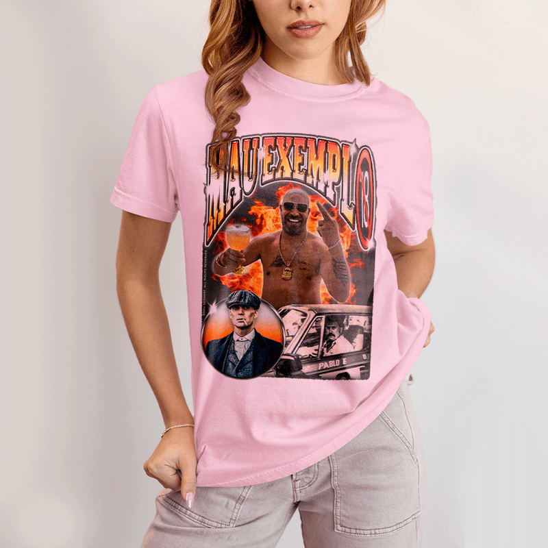 Camiseta Algodão Unissex T shirt-  Mal Exemplo Adriano Imperador Thomas Shelby Pablo Escobar