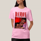 Camiseta Algodão Unissex T shirt-  Damon Salvatore Urso Diario de Um Vampiro