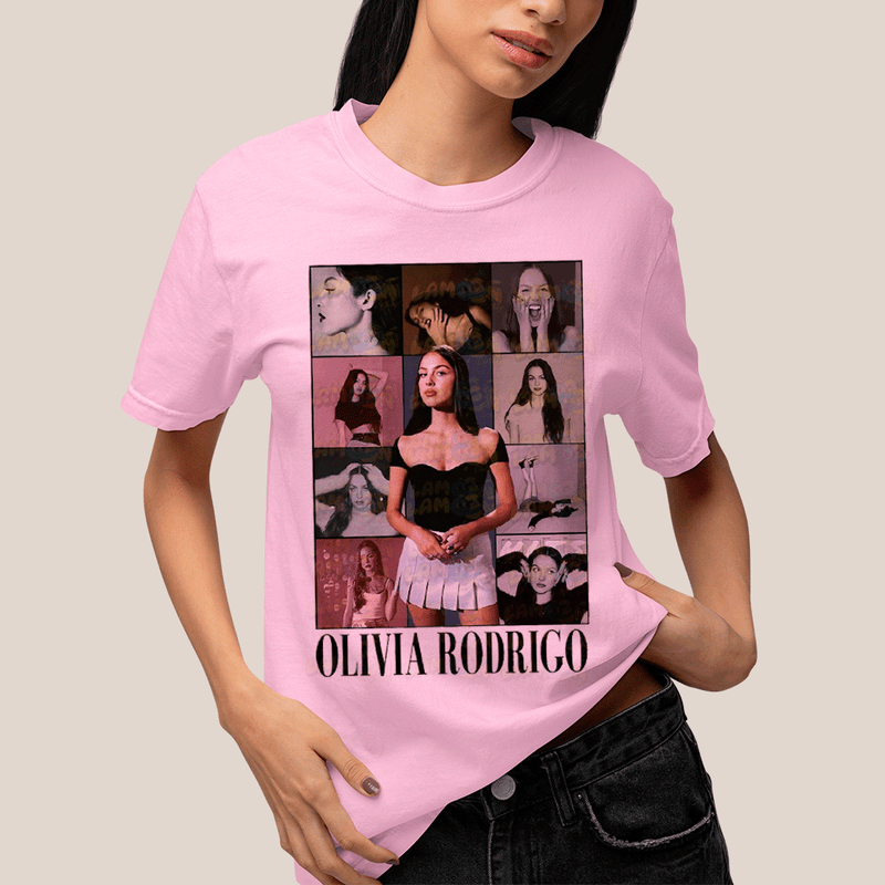 Camiseta Algodão Unissex T shirt Olivia Rodrigo Cantora The Eras Tour