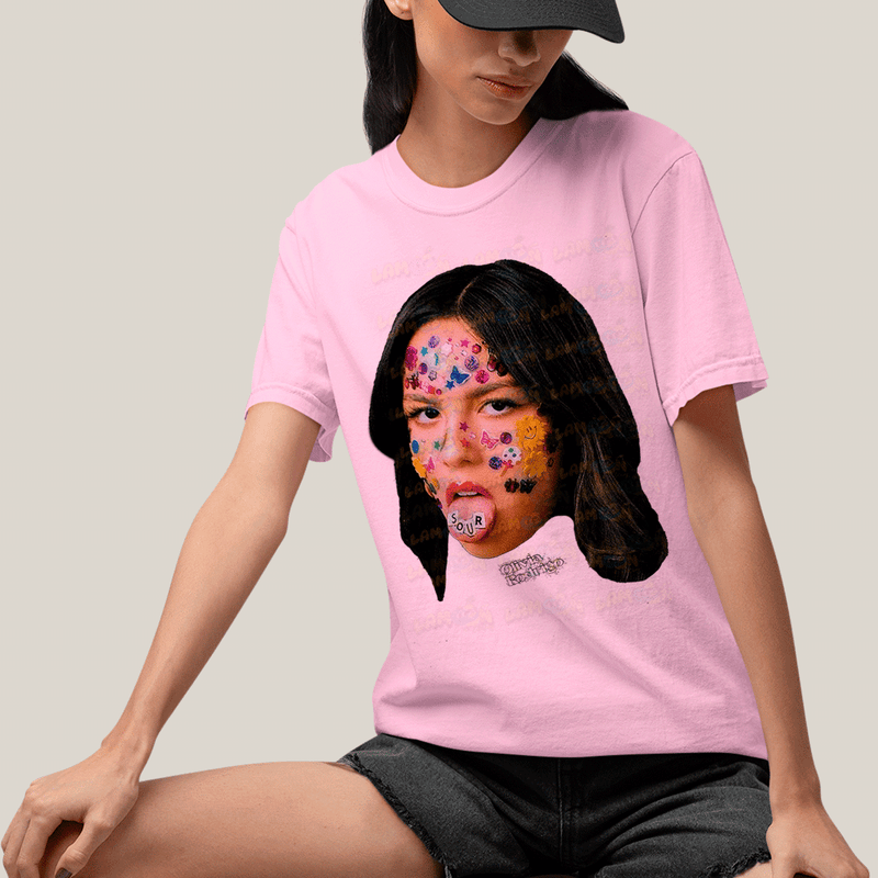 Camiseta Algodão Unissex T shirt Olivia Rodrigo Rosto