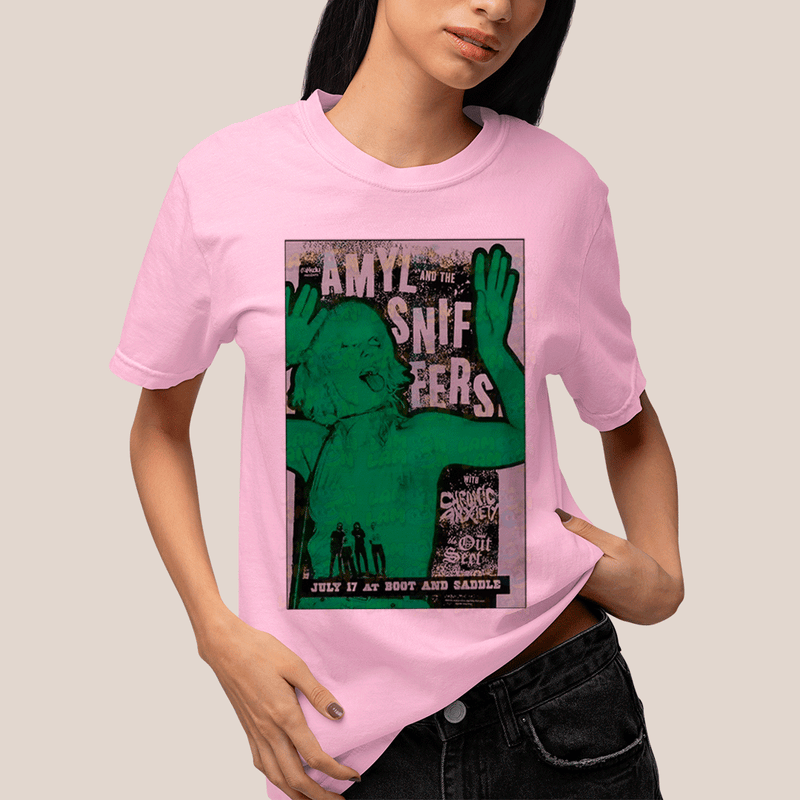 Camiseta Algodão Unissex T shirt- Amyl And The Sniffers Green Girl