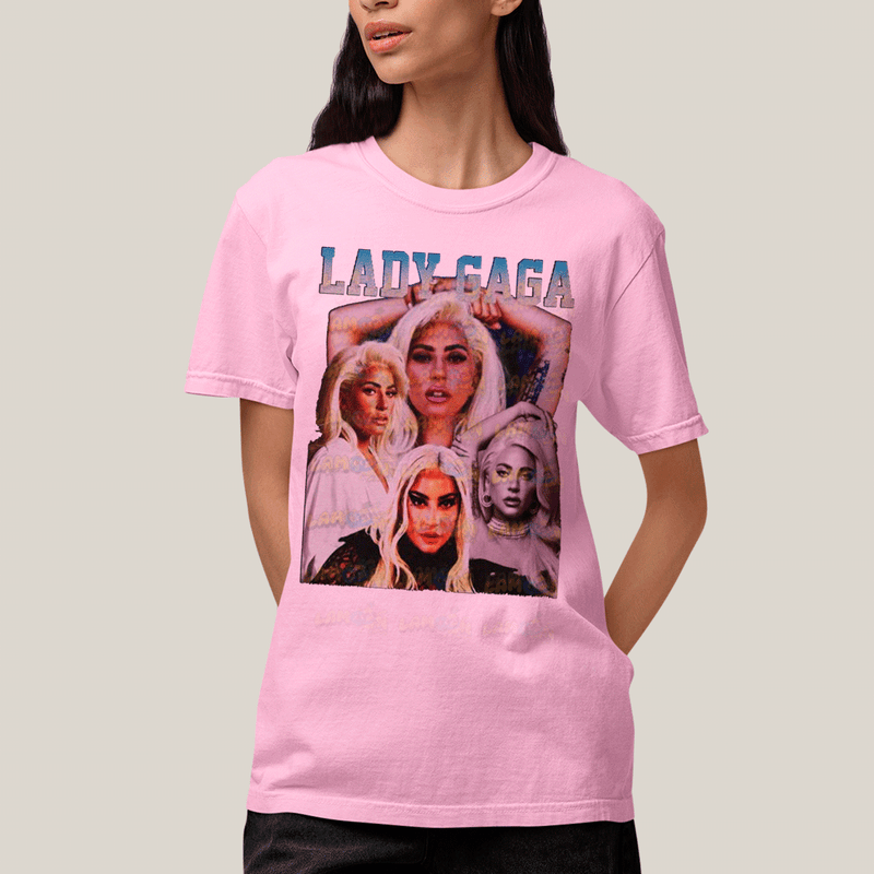 Camiseta Algodão Unissex T shirt- Lady Gaga Artista