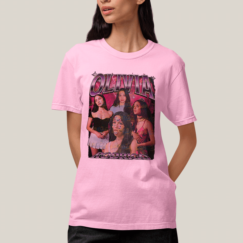 Camiseta Algodão Unissex T shirt Olivia Rodrigo Pink
