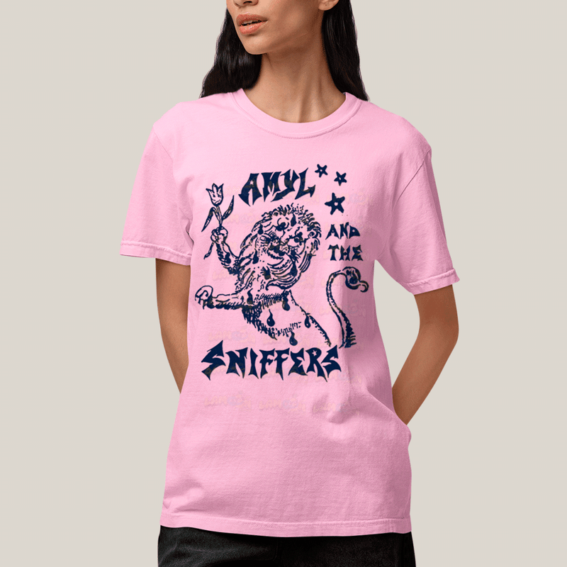 Camiseta Algodão Unissex T shirt- Amyl And The Sniffers Leão