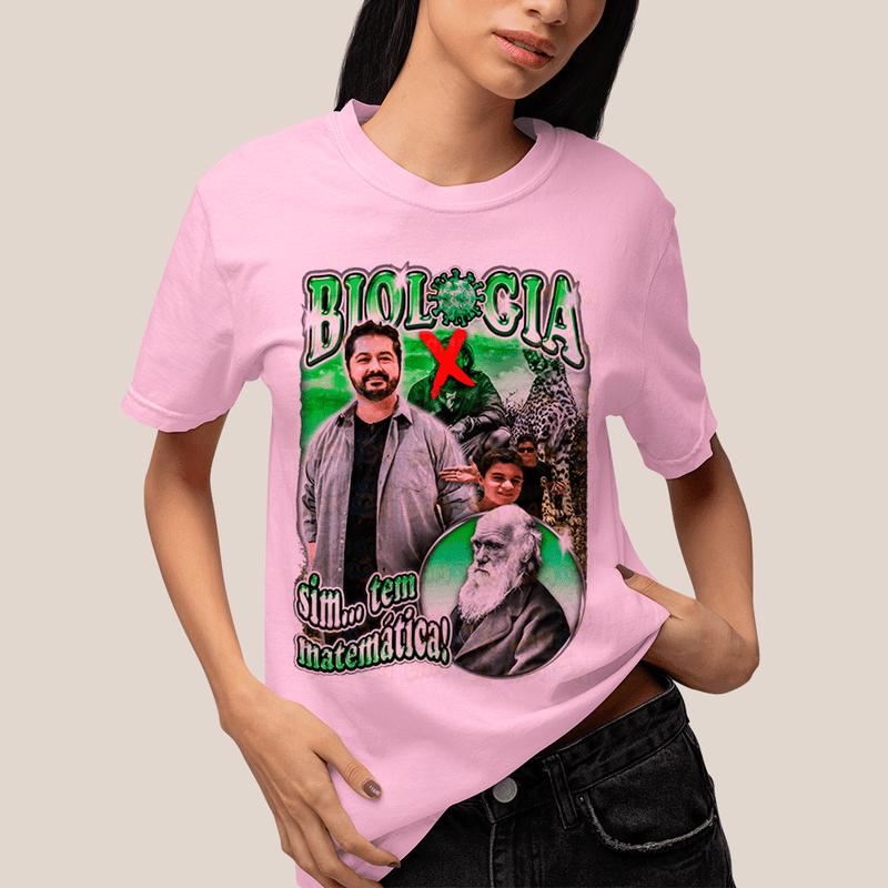 Camiseta Algodão Unissex T shirt- Biologia Tem Matematica
