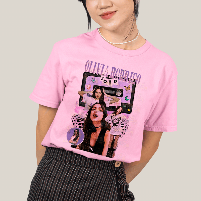 Camiseta Algodão Unissex T shirt Olivia Rodrigo Sour