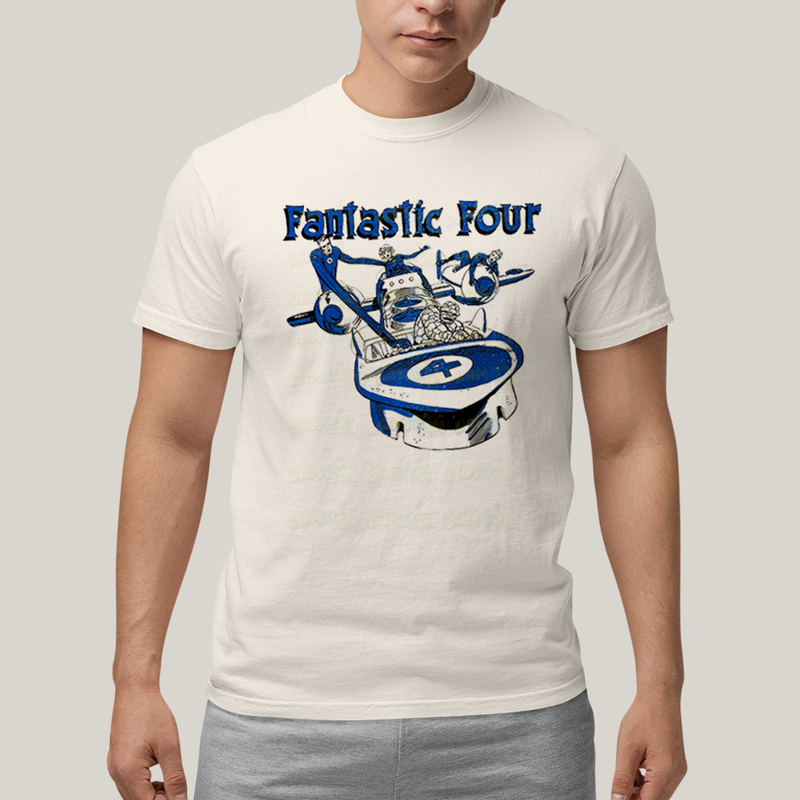 Camiseta Algodão Unissex T shirt Quarteto Fantástico Nave