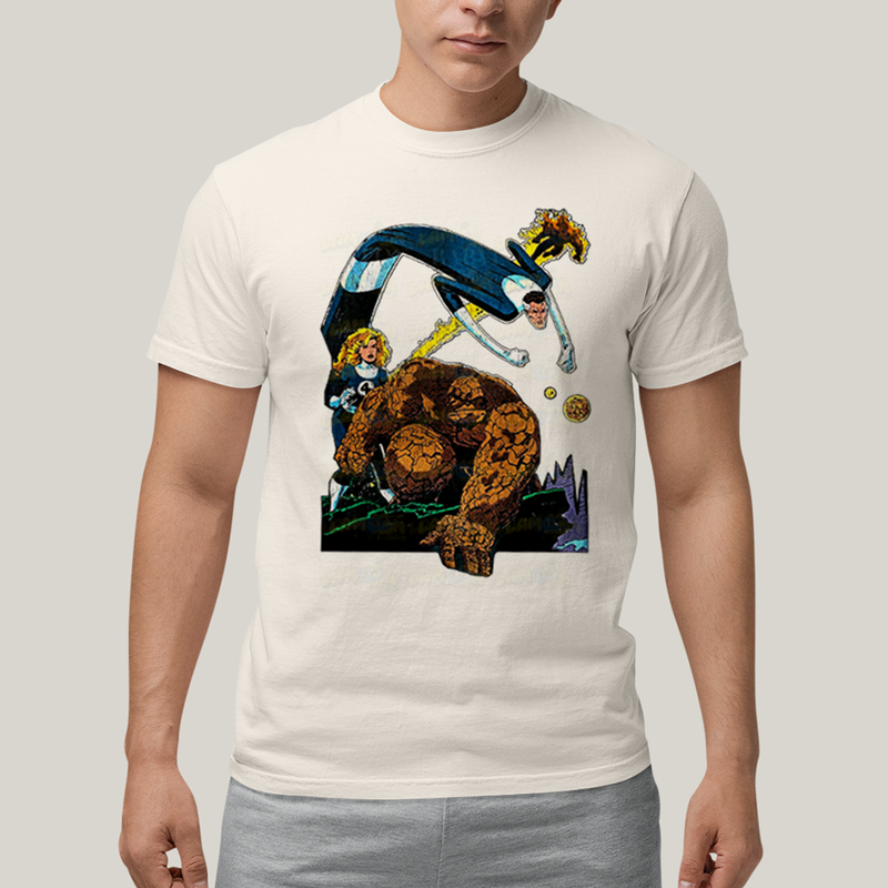 Camiseta Algodão Unissex T shirt O Quarteto Fantástico Cartoon