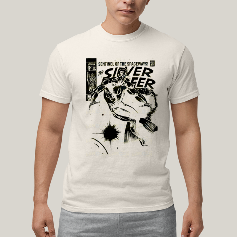 Camiseta Algodão Unissex T shirt Quarteto Fantástico O Surfista Prateado