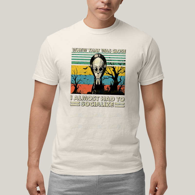 Camiseta Algodão Unissex T shirt Wandinha Quase Tive Que Socializar