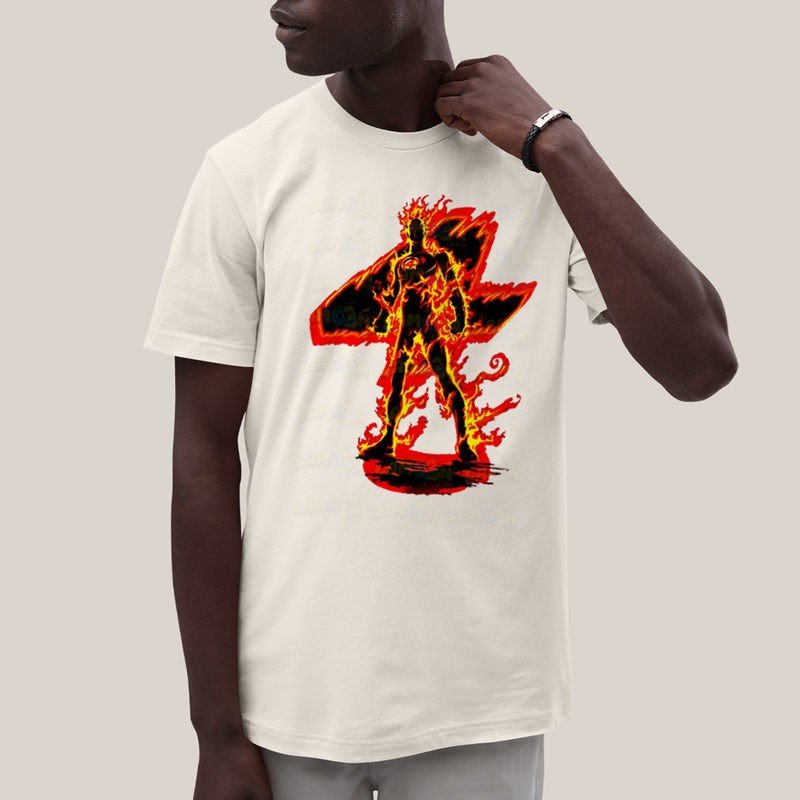 Camiseta Algodão Unissex T shirt Quarteto Fantástico Tocha Humana 4