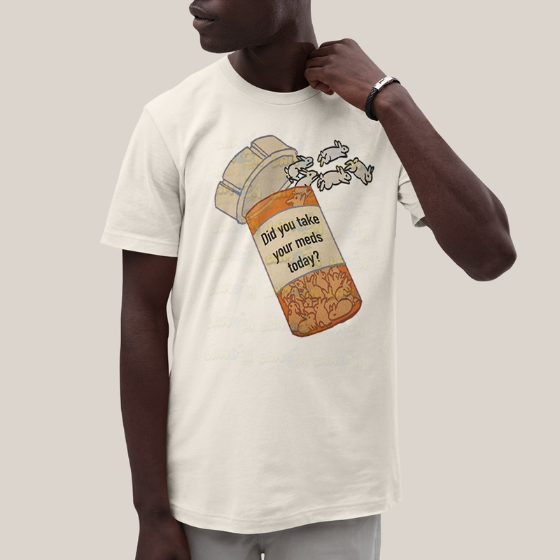 Camiseta Algodão Unissex T shirt Coelinhos Você Tomou Seus Remédios Hoje