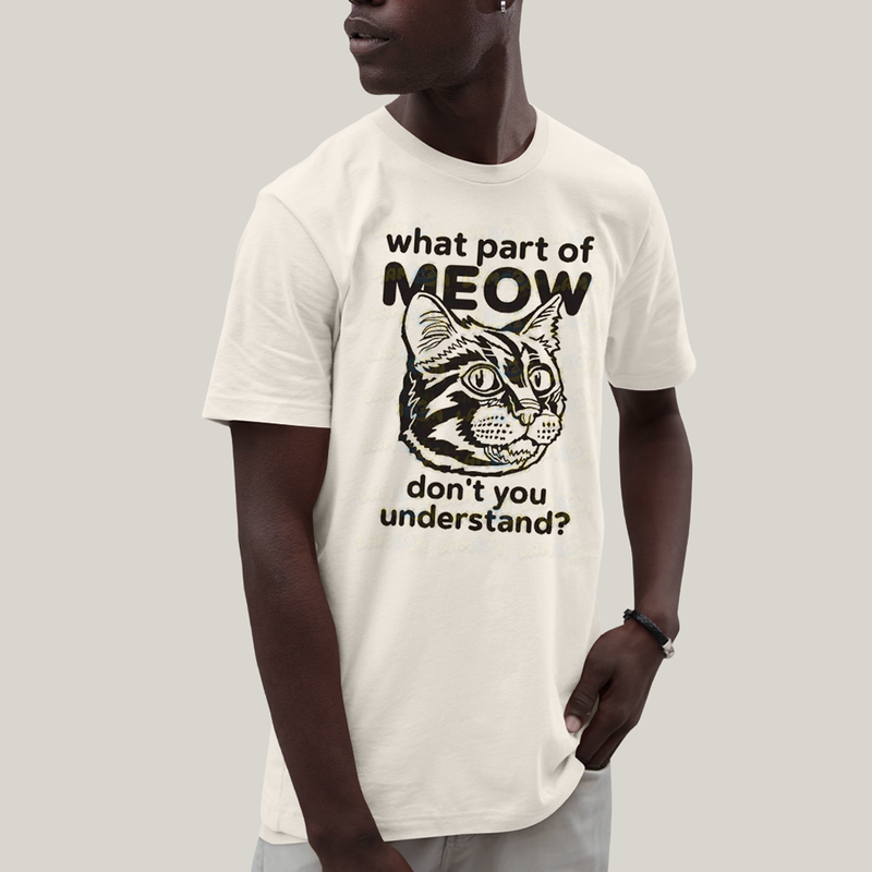 Camiseta Algodão Unissex T shirt Gato Que Parte do Miado Você Não Entendeu