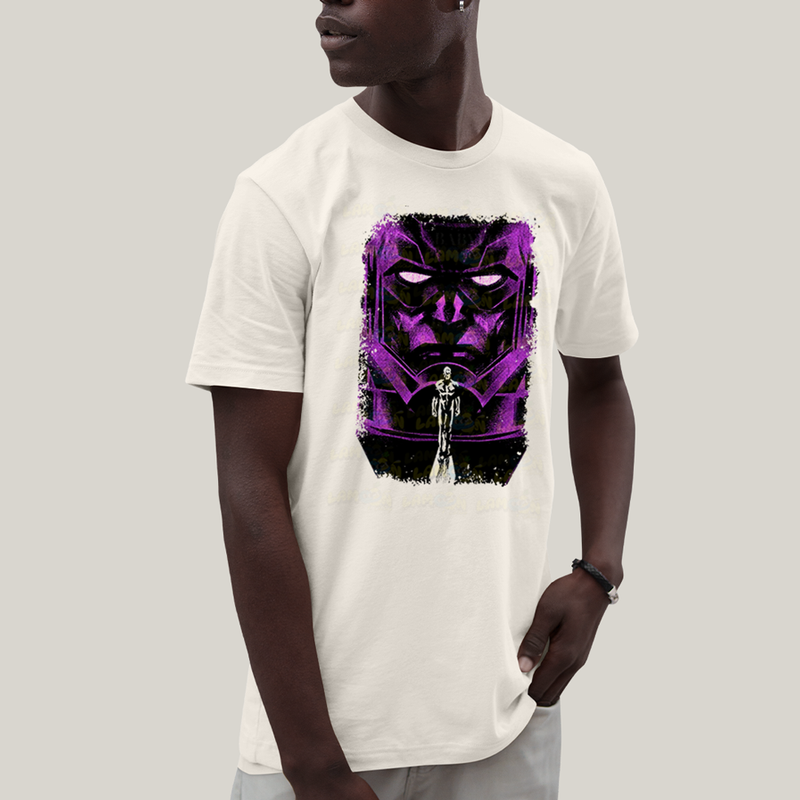 Camiseta Algodão Unissex T shirt Quarteto Fantástico Galactus & Surfista Prateado