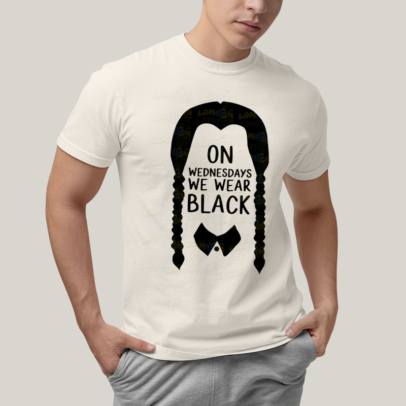 Camiseta Algodão Unissex T shirt Wandinha Na Quarta Feira Usamos Preto