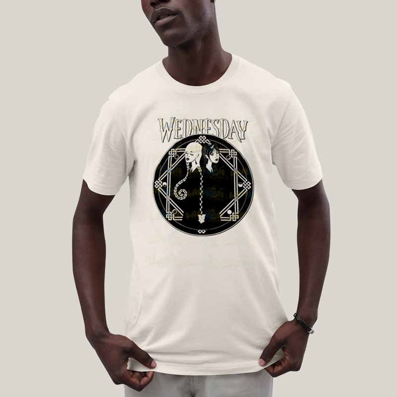 Camiseta Algodão Unissex T shirt Wandinha Wednesday Black White