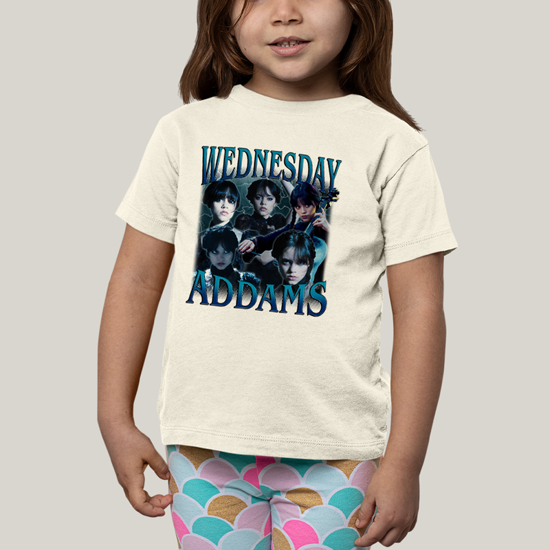 Camiseta Infantil Algodão Unissex T shirt Wandinha Wednesday Adams