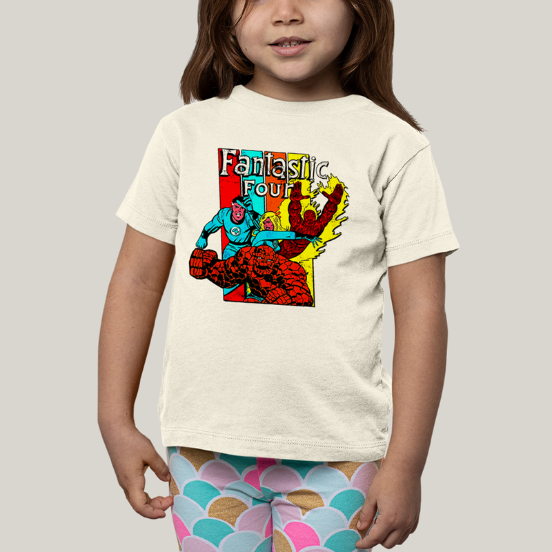 Camiseta Infantil Algodão Unissex T shirt Quarteto Fantástico Era de Prata 2