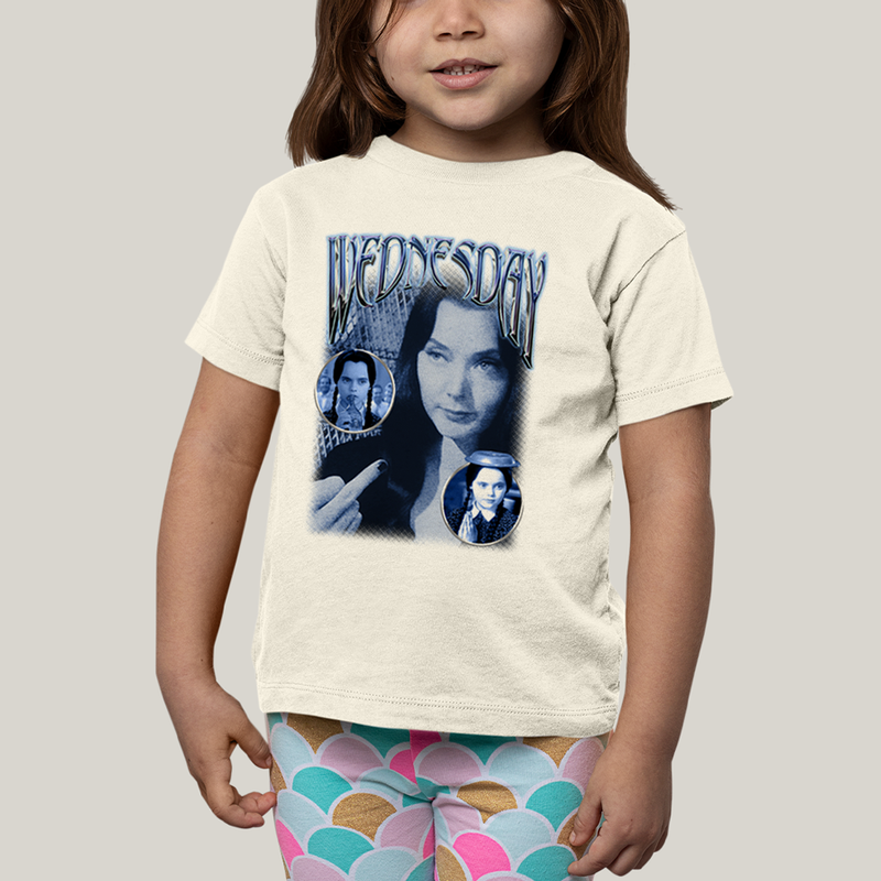 Camiseta Infantil Algodão Unissex T shirt Wandinha Retrô