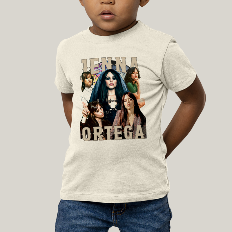 Camiseta Infantil Algodão Unissex T shirt Wandinha Jenna Ortega Atriz