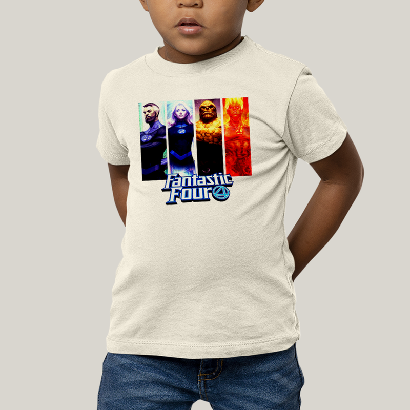Camiseta Infantil Algodão Unissex T shirt Quarteto Fantástico Fantastic Four 4
