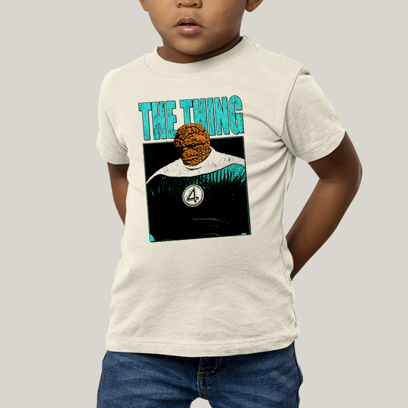 Camiseta Infantil Algodão Unissex T shirt Quarteto Fantástico Primeiros Passos The Thing O Coisa