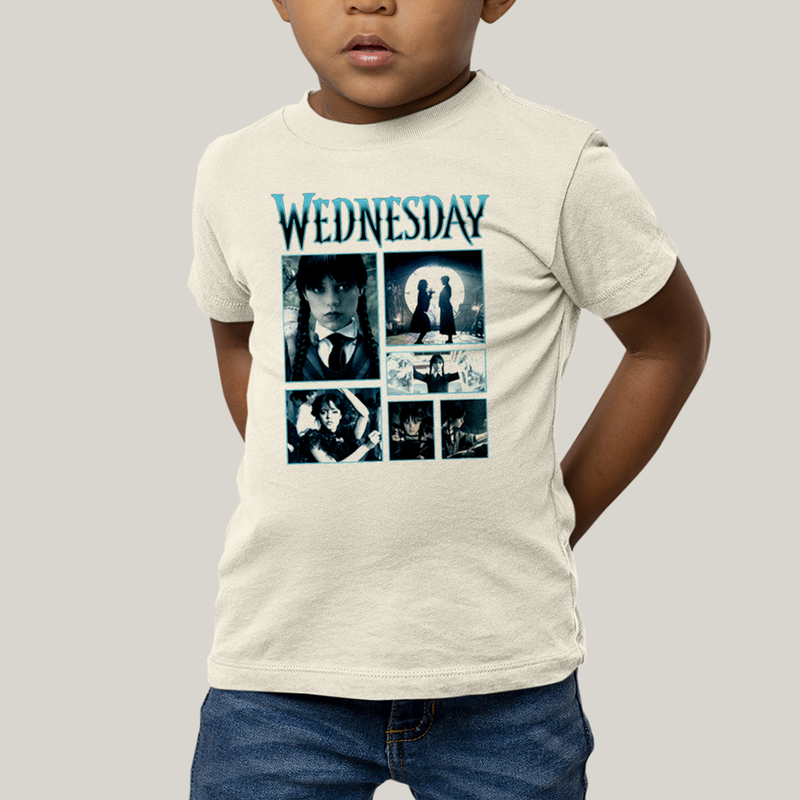 Camiseta Infantil Algodão Unissex T shirt Wandinha Wednesday 1