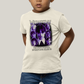 Camiseta Infantil Algodão Unissex T shirt Wandinha Roxo Wednesday Eu Não Sou Estranho, Todo Mundo é