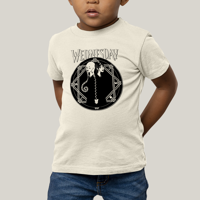 Camiseta Infantil Algodão Unissex T shirt Wandinha Wednesday Black White