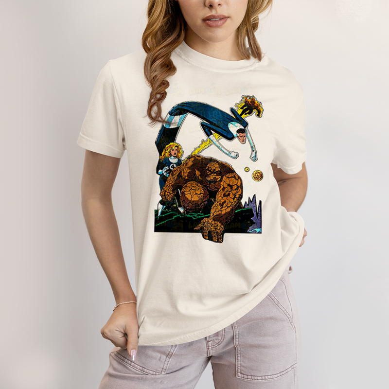 Camiseta Algodão Unissex T shirt O Quarteto Fantástico Cartoon