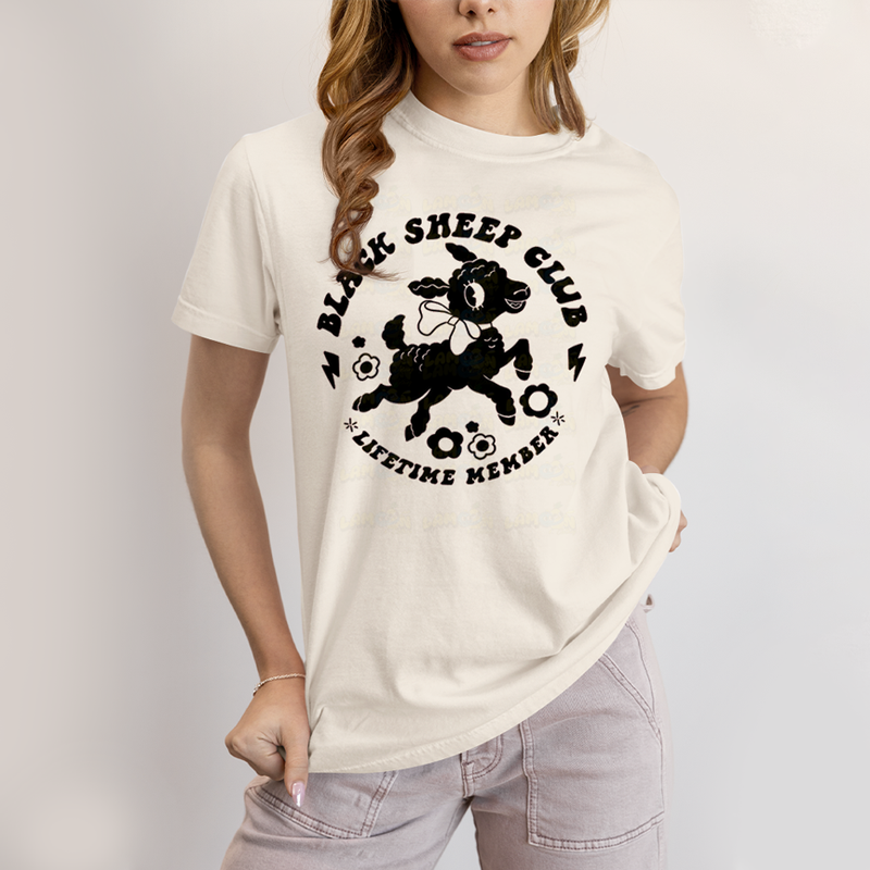 Camiseta Algodão Unissex T shirt Black Sheep Club