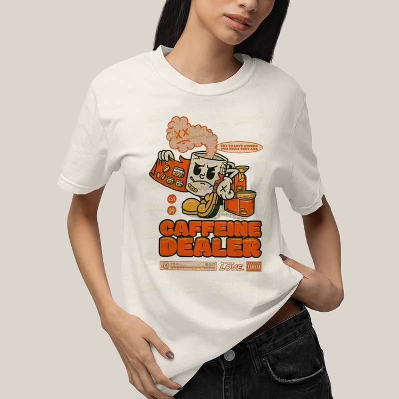 Camiseta Algodão Unissex T shirt Traficante de Cafeina